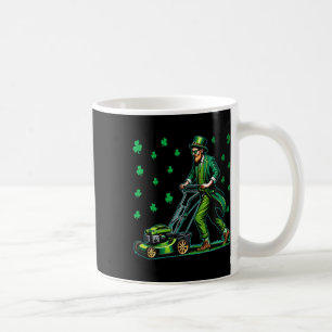 Rasen mähen St. Patricks Day Irischer Shamrock Glü Kaffeetasse