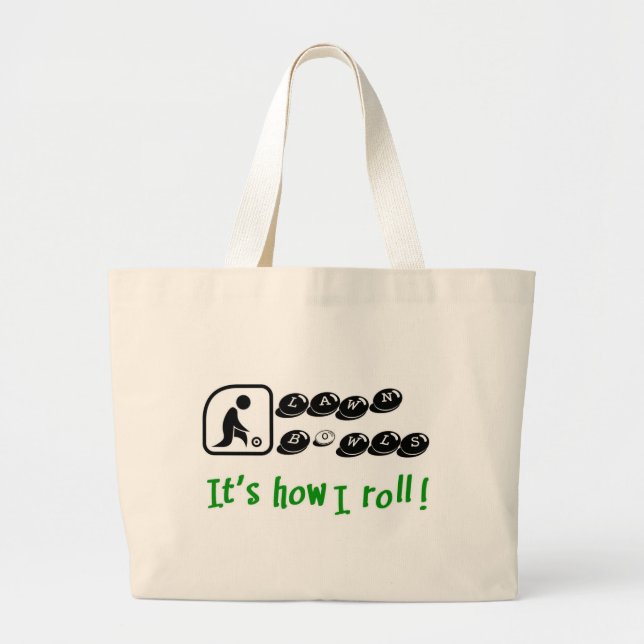 Rasen rollt - es ist, wie ich rolle jumbo stoffbeutel (Vorne)