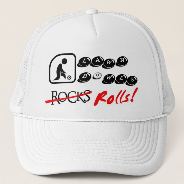Rasen-Schüsseln, Felsen, Rolls! Truckerkappe (Vorderseite)
