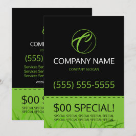 Rasen-Sorgfalt-12x18 Flyer Einladung