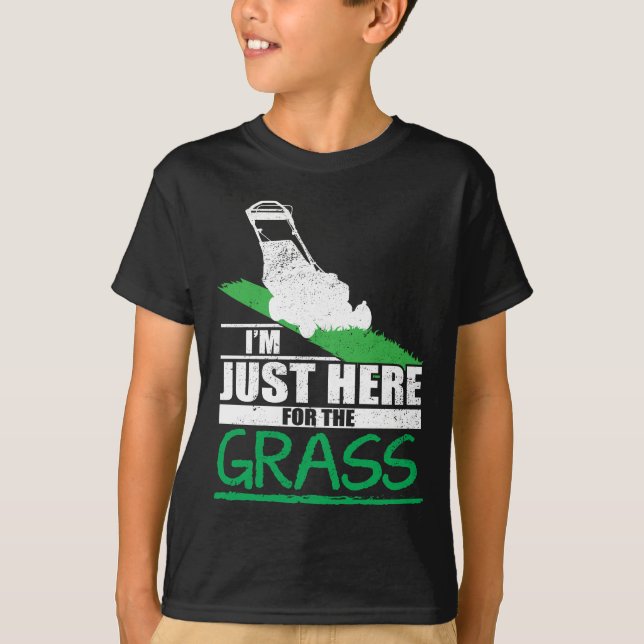 Rasen-Sorgfalt-lustiges Rasenmäher-Gras-Mähen T-Shirt (Vorderseite)