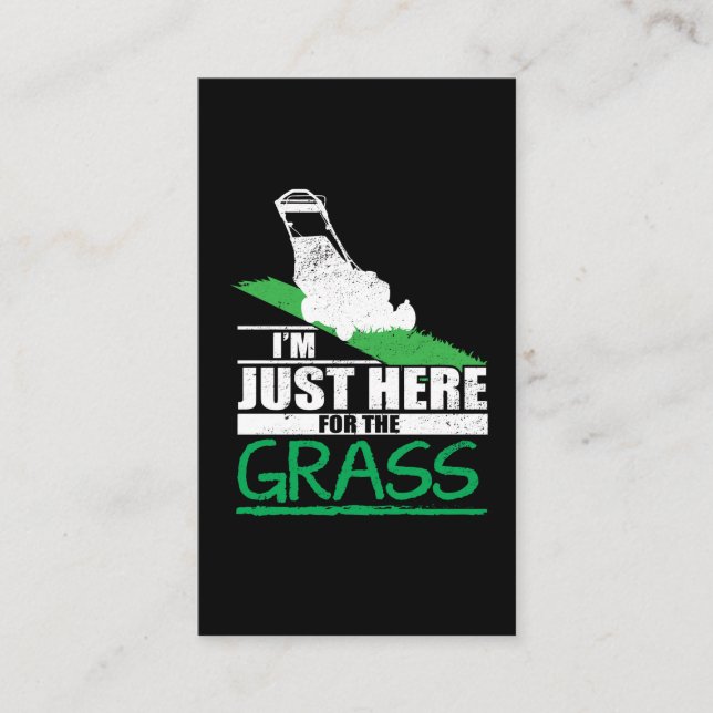 Rasen-Sorgfalt-lustiges Rasenmäher-Gras-Mähen Visitenkarte (Vorderseite)