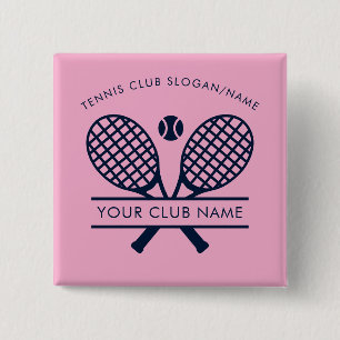 Rasen Tennis Club Name Team Coach Pink Button