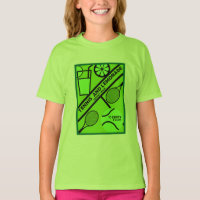 Rasen-Tennis-Player Grafik-T - Shirt