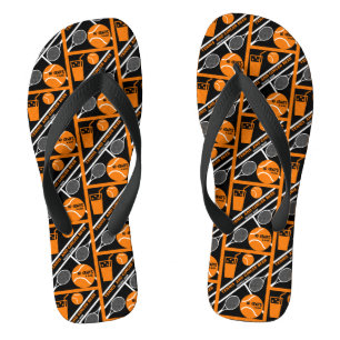 Rasen-Tennis-Spieler Grafik-Kunst Flip Flops