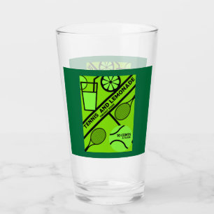 Rasen-Tennis-Spieler Grafik-Kunst Glas