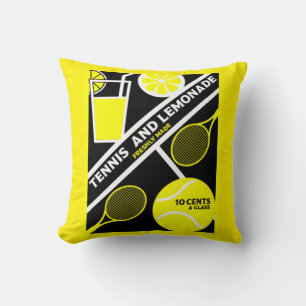 Rasen-Tennis-Spieler Grafik-Kunst Kissen