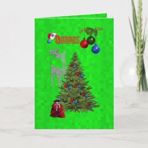 Rasenbowling für Weihnachtsgeschenke, Karte