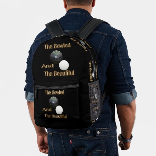 Rasenbowls Golden Bowled und schön, Bedruckter Rucksack (Insitu (Modell))