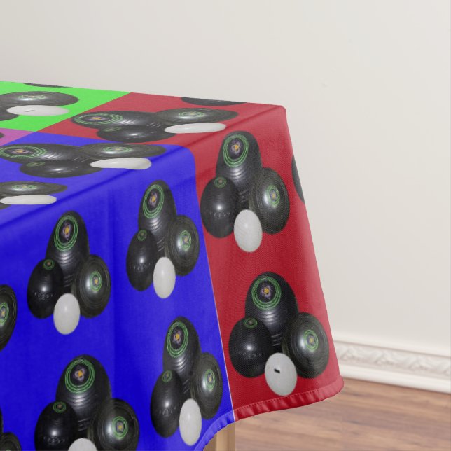 Rasenbowls Mehrfarbiges Patchwork-Muster, groß Tischdecke (Beispiel)