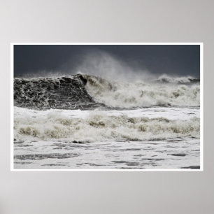 Rasende Meere des Hurrikans Sandy Poster