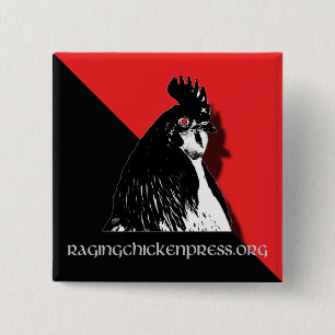 Rasender Huhn-Druckknopf Button