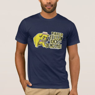 Rasendes gelber Hundedemokrat-Shirt T-Shirt