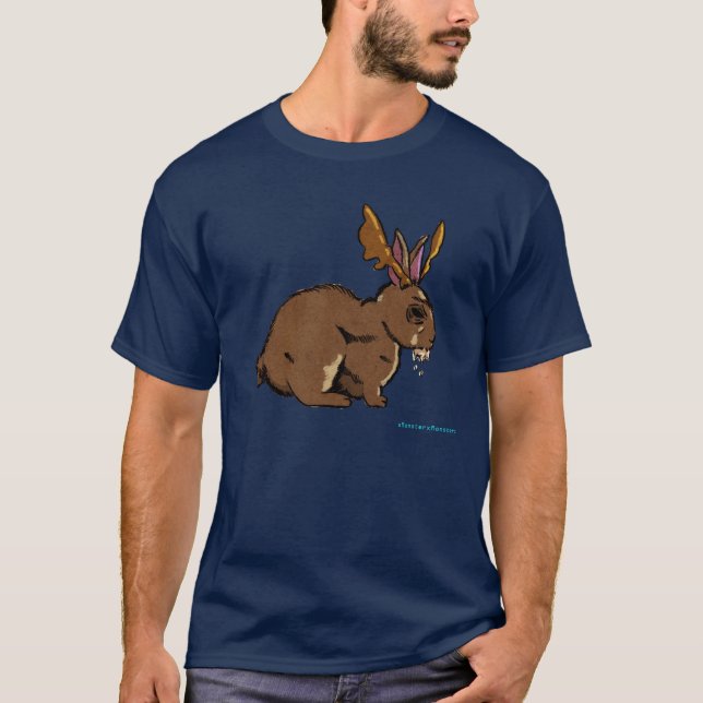 Rasendes Jackalope T-Shirt (Vorderseite)