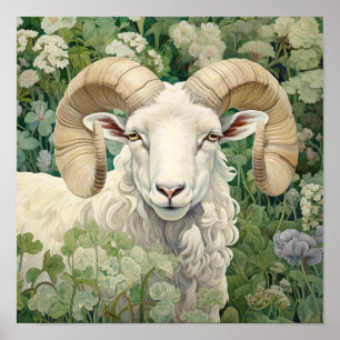 Rasenfläche in der Wiesenmalerei Poster