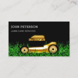 Rasengärtnerei Grasschneiden Gold Visitenkarte