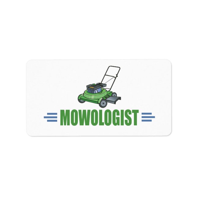 Rasenmähen Grasrasen Landschaftsgärten Adressaufkleber (Vorne)
