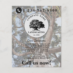 Rasenmähen Landschaftsbau Garten Rasenpflege Baum Flyer