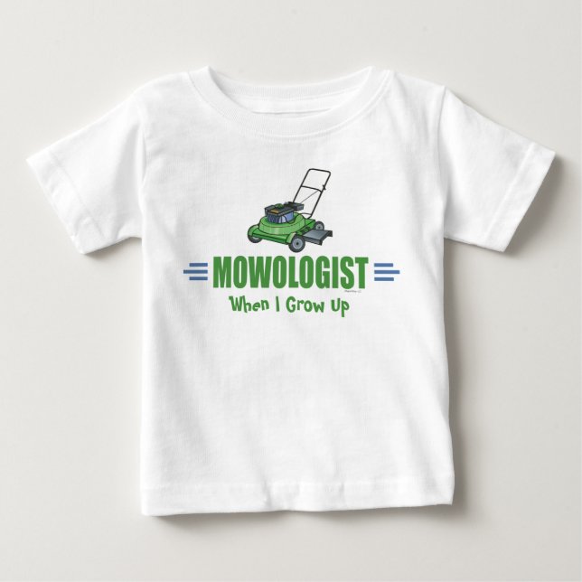 Rasenmäher auf Rasenflächen Landschaftsgärten Baby T-shirt (Vorderseite)