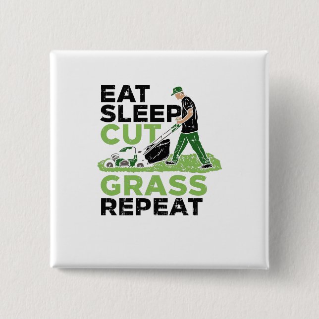 Rasenmäher Button (Vorderseite)