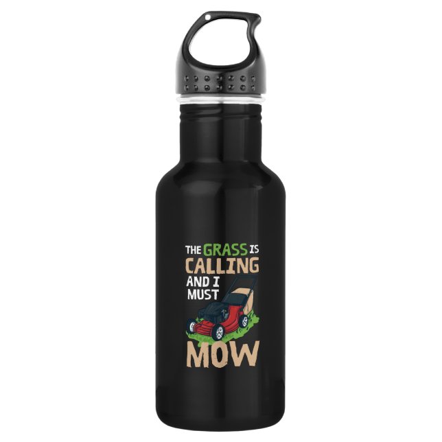 Rasenmäher Edelstahlflasche (Vorderseite)