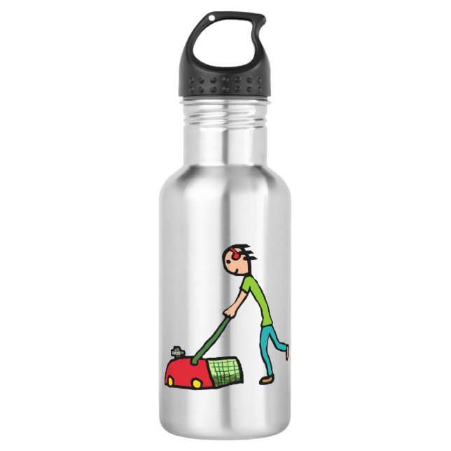 Rasenmäher Edelstahlflasche (Vorderseite)