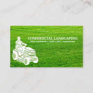 Rasenmäher fahren Grass Business Card ausschneid Visitenkarte