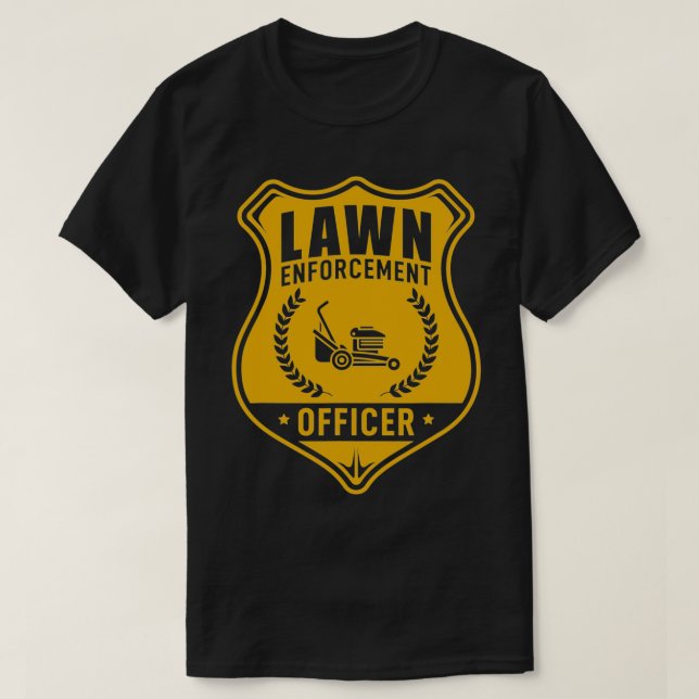 Rasenmäher für den Shirt- und Gartenbau T-Shirt (Design vorne)