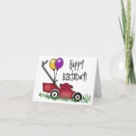 Rasenmäher glücklich Geburtstag (innen leer) Karte