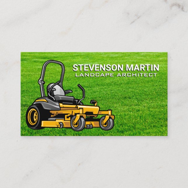 Rasenmäher | Grass Business Card Visitenkarte (Vorderseite)