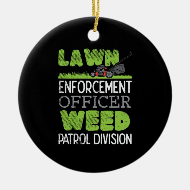 Rasenmäher Keramik Ornament (Vorne)