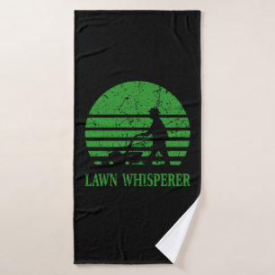 Rasenmäher Lawn Whisperer Gardener Geschenk Badehandtuch