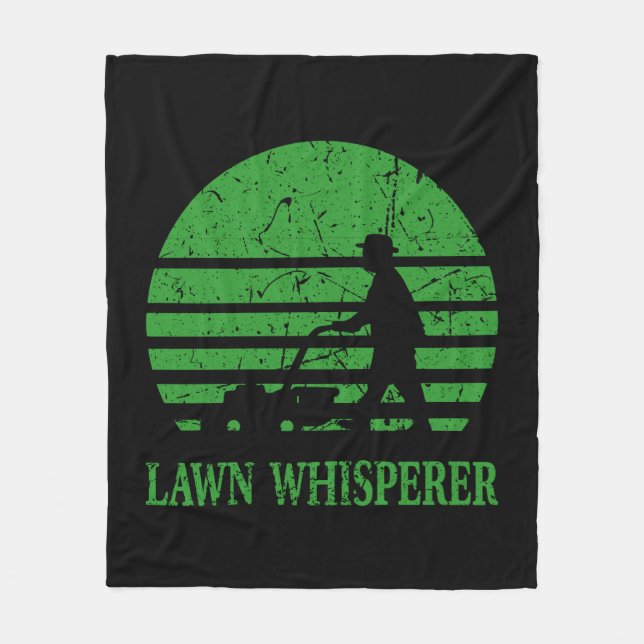 Rasenmäher Lawn Whisperer Gardener Geschenk Fleecedecke (Vorderseite)