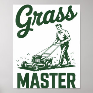 Rasenmäher-Legende Gr Master Dad Lustiges Mähen Poster