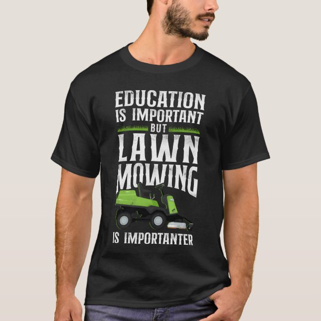 Rasenmäher Mäher Vater Vater Freund T-Shirt (Vorderseite)