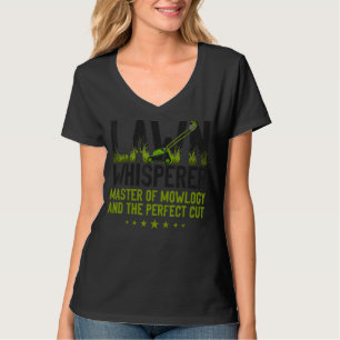 Rasenmäher Mäht Vater Vater Landschaftsarchitekt V T-Shirt