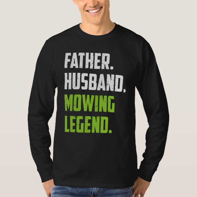 Rasenmäher mit Vatermäher Landscaping T-Shirt (Vorderseite)