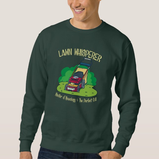 Rasenmäher mit Whisperer-Rasenmäher Gartengarten Sweatshirt (Vorderseite)