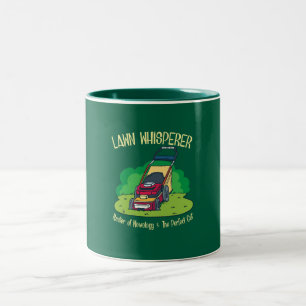 Rasenmäher mit Whisperer-Rasenmäher Gartengarten Zweifarbige Tasse