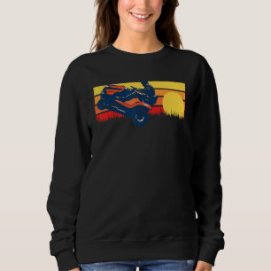Rasenmäher Rad Vintag 80er Sunset Sweatshirt