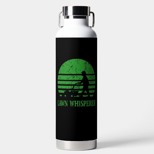 Rasenmäher-Rasen-Flüsterer-Gärtner-Geschenk Trinkflasche (Vorderseite)