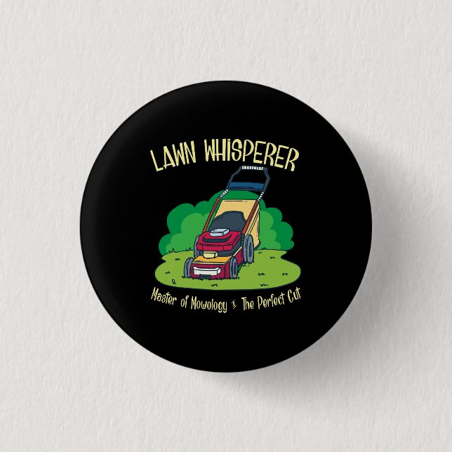 Rasenmäher - Rasenflüster Button (Vorderseite)