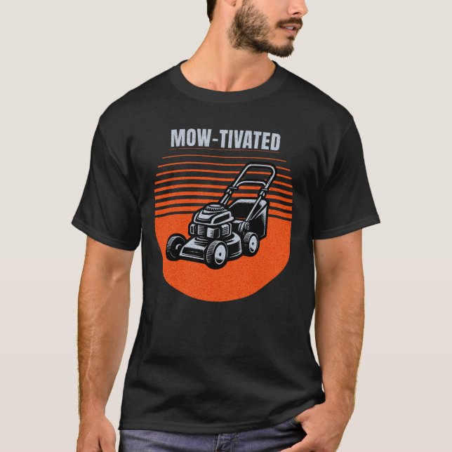 Rasenmäher-Rasenmäher-Pflege für Retro-Rasenmäher T-Shirt (Vorderseite)