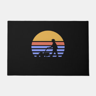 Rasenmäher Retro Fußmatte