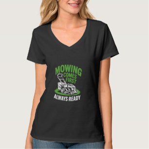 Rasenmäher Sonnenlandschaft Vorrang Gras schneiden T-Shirt