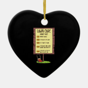 Rasenmäher - stündliche Rasenpflege Keramik Ornament