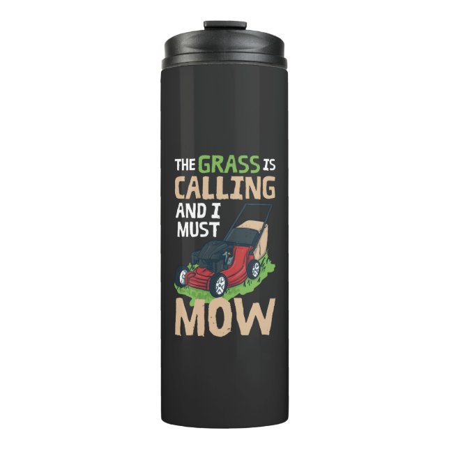 Rasenmäher Thermosbecher (Vorderseite)