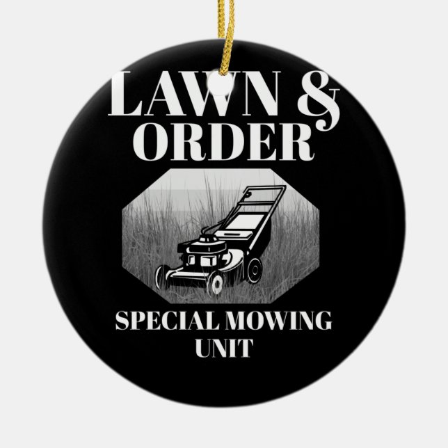 Rasenmäher und Sondermäher für den Vater Funny Jok Keramik Ornament (Vorne)