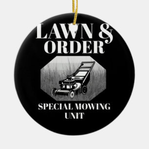 Rasenmäher und Sondermäher für den Vater Funny  Keramik Ornament
