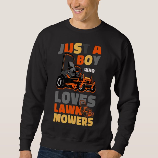 Rasenmäher Vater Vater Landscaper Tractor Ju Sweatshirt (Vorderseite)